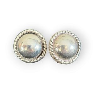 Sterling silver Mexican‎ braided earrings